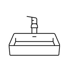 Sink Bathroom Interior Line Icon