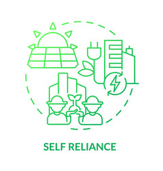 Self Reliance Green Gradient Concept Icon