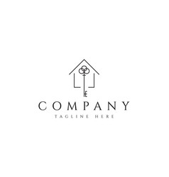 Luxury Key House Logo Design Real Estate