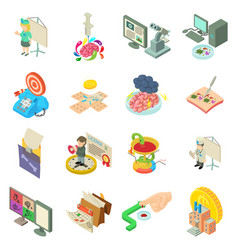 Medical Bureaucracy Icons Set Isometric Style