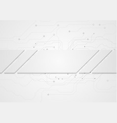 Tech Grey Abstract Background With Circuit Board