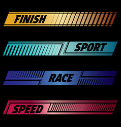 Text Gradient Sport Decal Lines