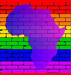 Transexual Rainbow Wall With Africa Map