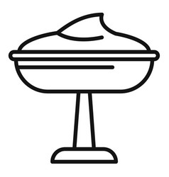 Ice Cream Icon Outline Summer Fresh