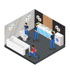 Isometric Bathroom Renovation Concept