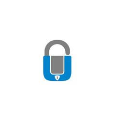 Letter U Lock And Security Logo Design Concept