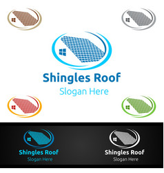 Shingles Roofing Logo For Property Rorealestate