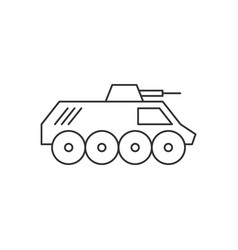 Armored Personnel Carrier Line Icon