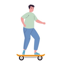 Boy On Skateboard