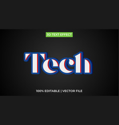 Editable Tech Text Effect 3d Template Style