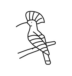 Hoopoe Bird Exotic Line Icon