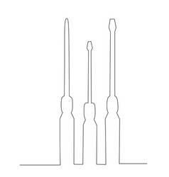 Set Of Screw Drivers Flat Head And Phillips