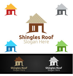 Shingles Roofing Logo For Property Rorealestate