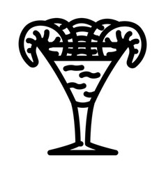 Shrimp Cocktail Sea Cuisine Line Icon