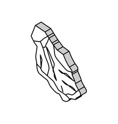 Slate Stone Rock Isometric Icon