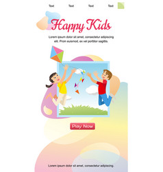 Concept Image Playing Happy Kids