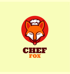 Logo Chef Fox Mascot Cartoon Style