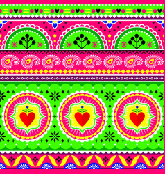 Pakistani Indian Truck Art Seamless Pattern