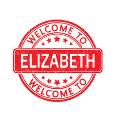 Welcome To Elizabeth Impression Of A Round Stamp