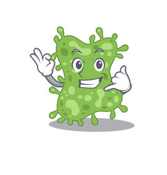 Cartoon Design Salmonella Enterica With Call