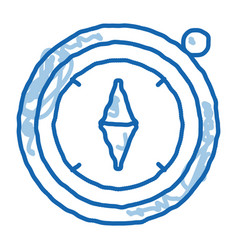 Compass Alpinism Course Detector Tool Doodle Icon