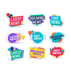 Hot Latest News Daily Update Badge Template Set