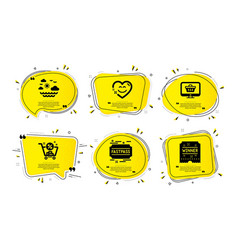 Smile Chat Travel Sea And Web Shop Icons Set