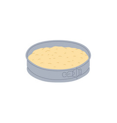 Cake Batter Mixture In Baking Pan - Cartoon