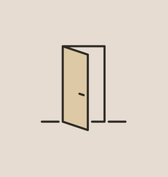 Interior Door Concept Colored Minimal Icon