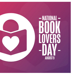 National Book Lovers Day August 9 Holiday