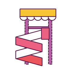 Isolated Kid Slide Amusement Park Icon