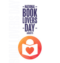 National Book Lovers Day August 9 Holiday