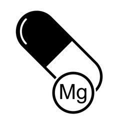 Mineral Mg Icon Healthy Medicine Pill Supplement