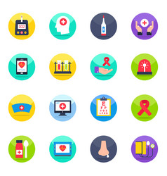 Pack Of Medical And Healthcare Flat Icons