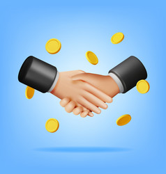 3d Handshake Gesture And Money