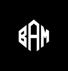 Bam Letter Logo Design With Polygon Shape