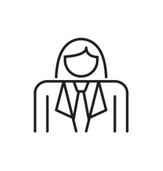 Business Woman People Icon With Black