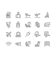 Line Airport Icons