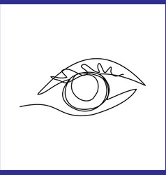 Line Drawing Eye Icon Single Draw Ophthalmologist