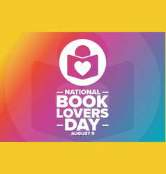 National Book Lovers Day August 9 Holiday