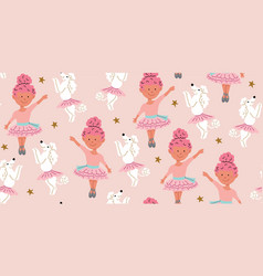 Poodle Dogs In Ballet Skirts Ballerina Pattern