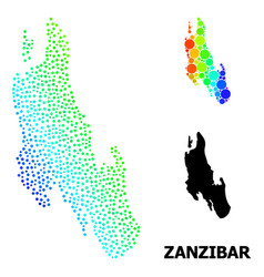 Spectrum Pixelated Map Zanzibar Island