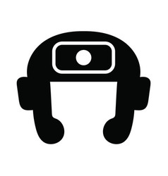 Boxing Helmet Glyph Icon For Personal And