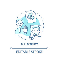 Build Trust Turquoise Concept Icon