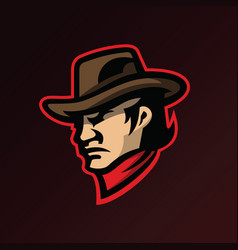 Cowboy Red Mascot Logo