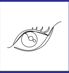 Line Drawing Eye Icon Single Draw Ophthalmologist