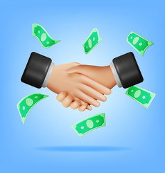 3d Handshake Gesture And Money