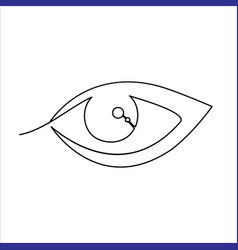 Line Drawing Eye Icon Single Draw Ophthalmologist