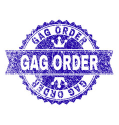 Scratched Textured Gag Order Stamp Seal