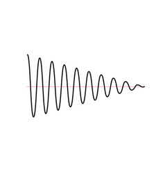 Sinusoid Fading Signal Black Curve Sound Wave